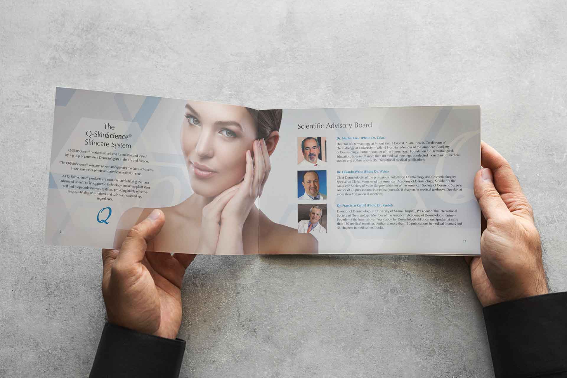 Q-SkinScience product catalogue spread 1